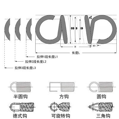 中鉤拉簧圖片 中鉤拉簧圖片